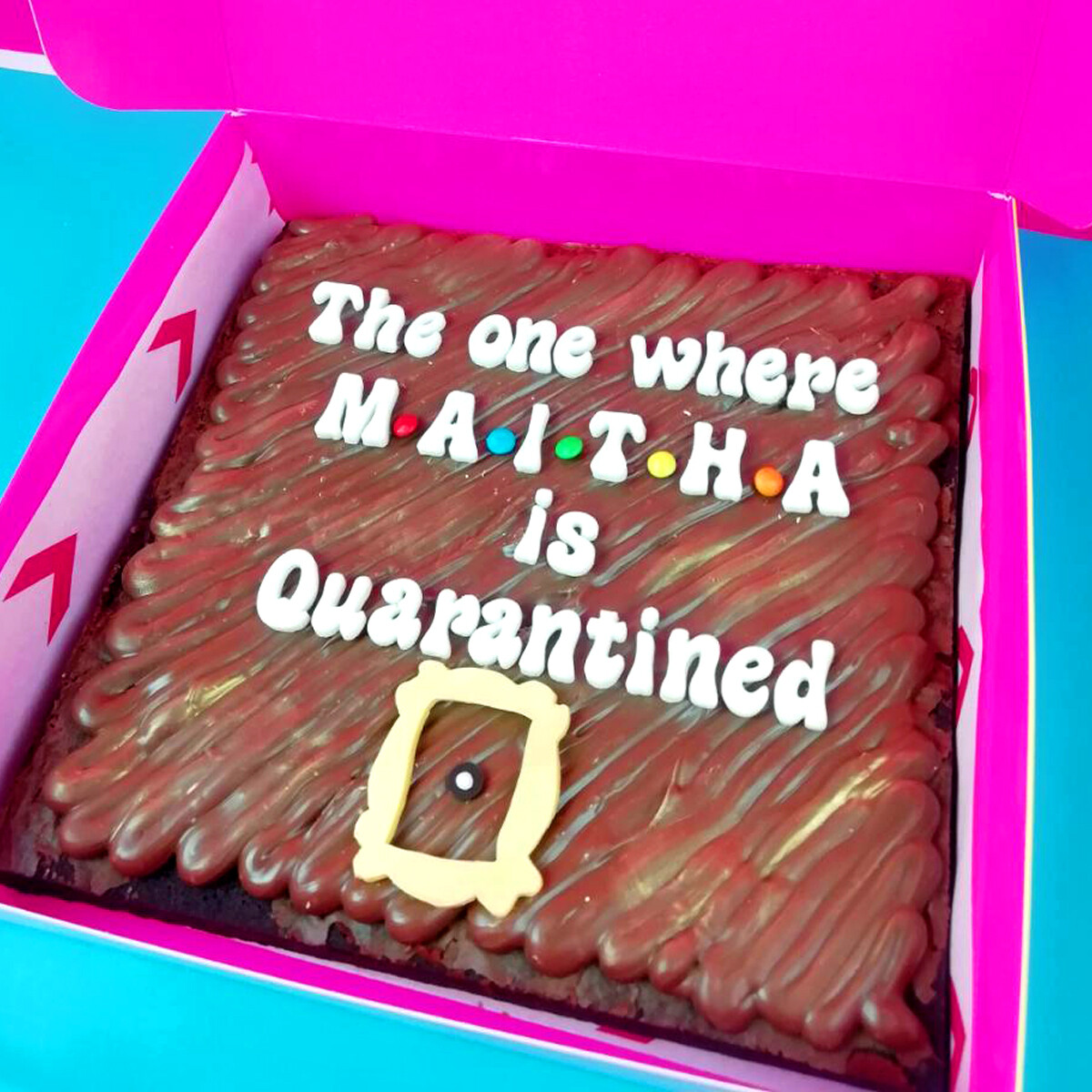 Friends Themed Brownie Slab