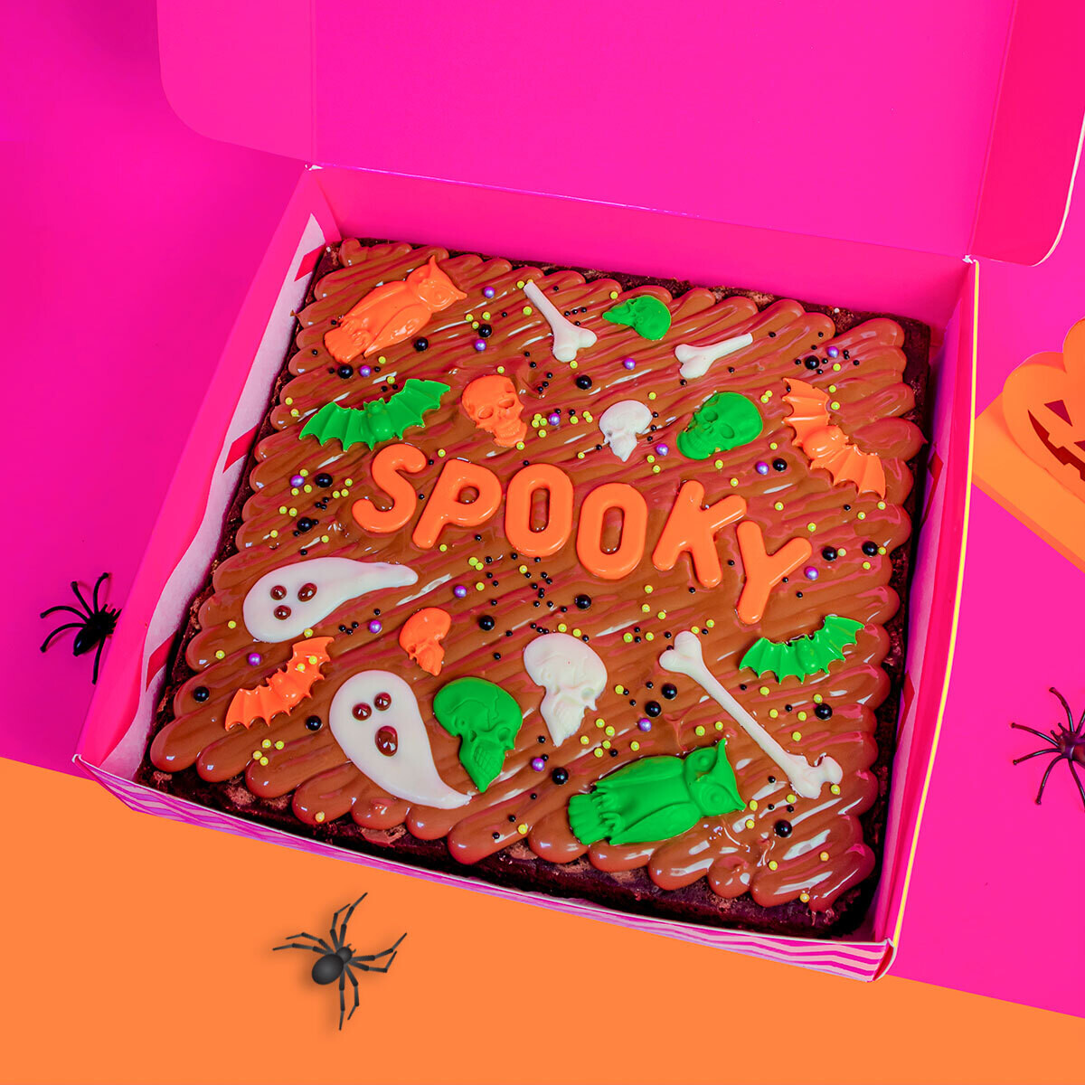 Spooky Halloween Brownie Slab
