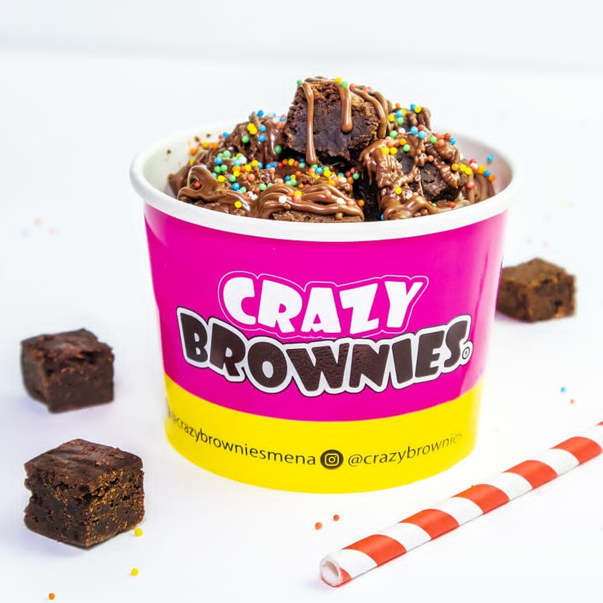 Mini Brownies with Belgian Chocolate Drizzle