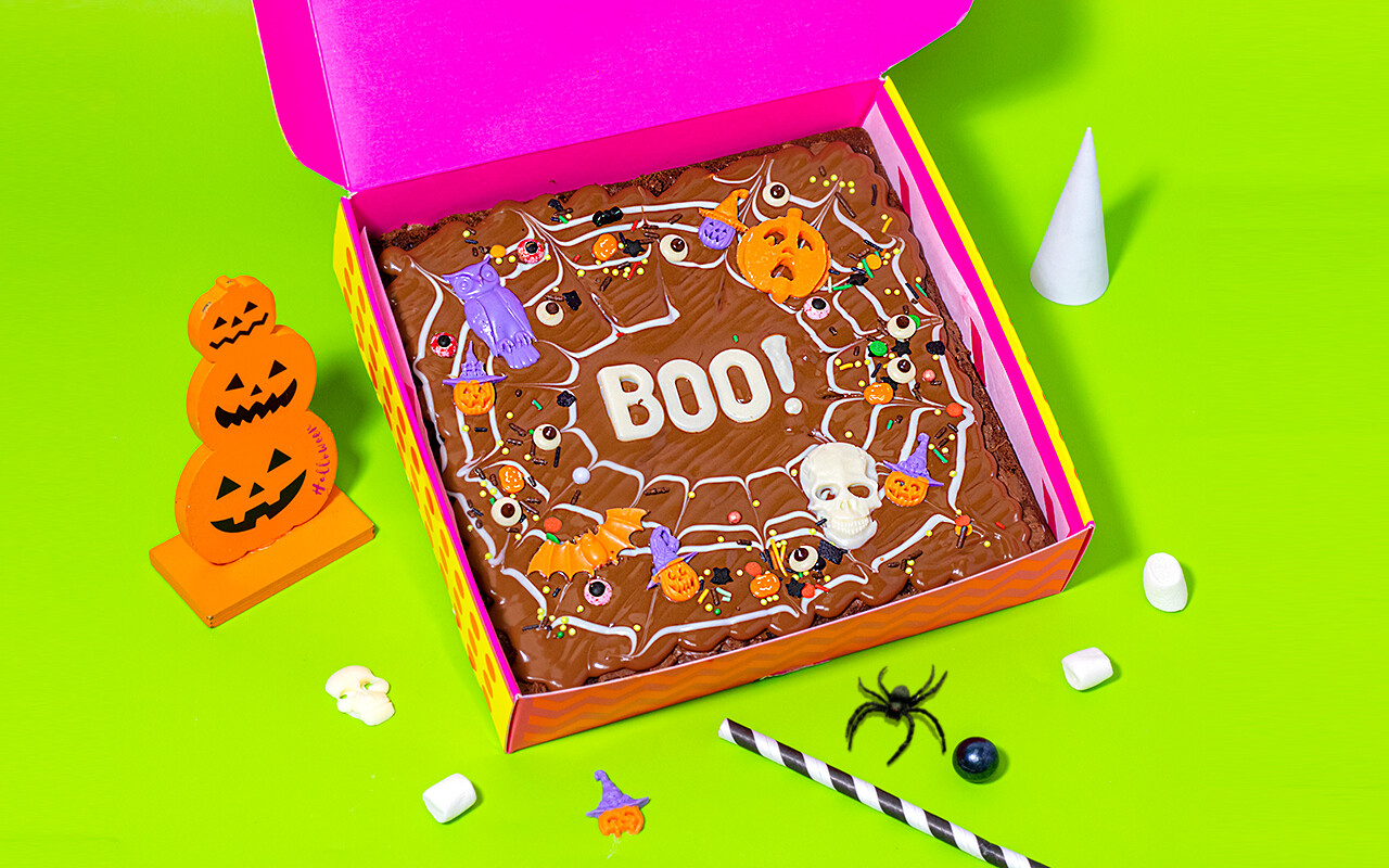 Halloween Brownie Slab