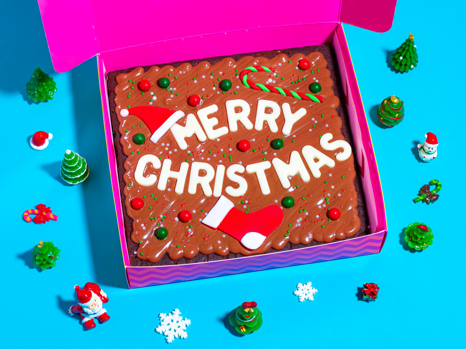Christmas Brownie Slab