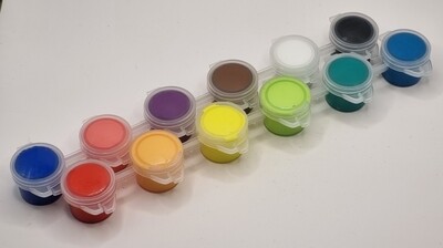 Acrylic Paint Pots - 12 Colours