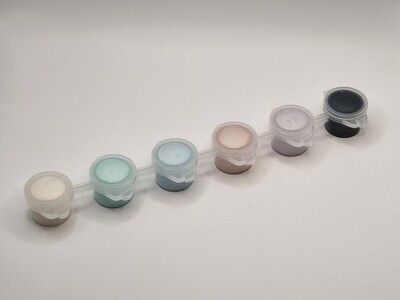 Soft Pastel/Pearl Paint Pots - 6 Colours