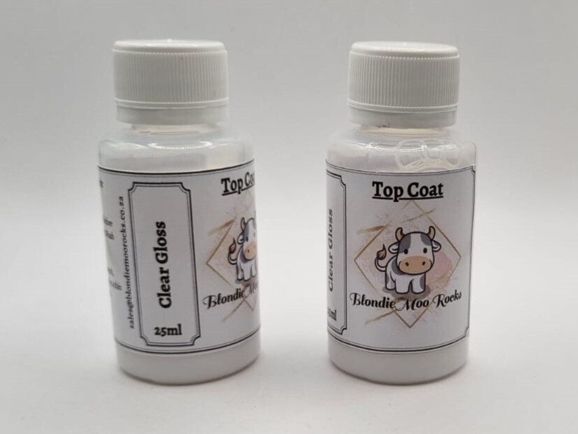 Clear Top Coat, Finish: Gloss, Size: 25ml PET Jar