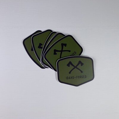 Idaho-Forged Crosshatch Patch Decal | Olive