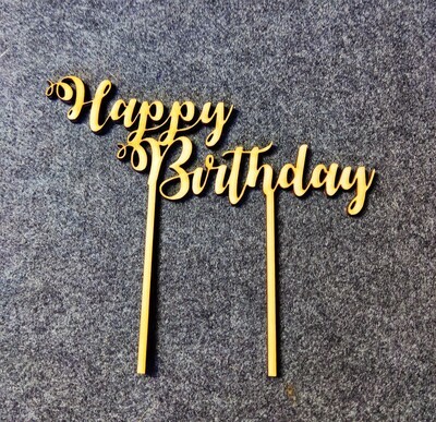 Cake Topper Happy Birthday Schriftzug