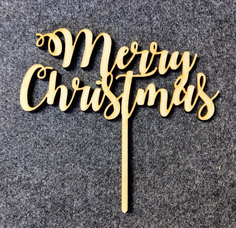 Cake Topper Merry Christmas Schriftzug