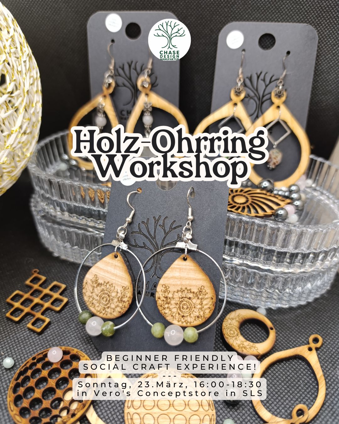Workshop: Holz-Ohrringe gestalten