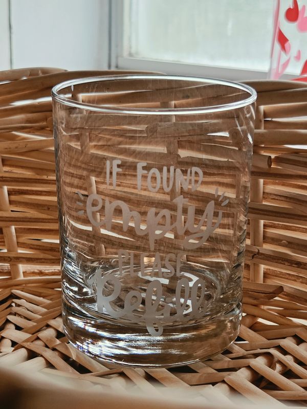 Empty Refill Whiskey Glass