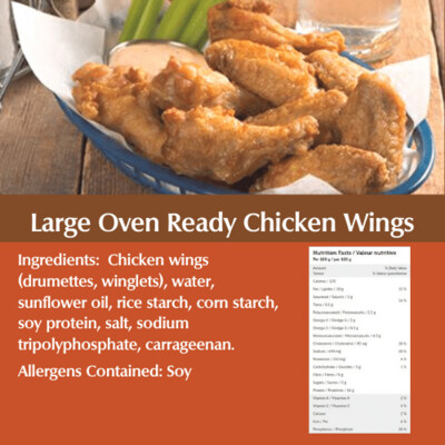 LARGE Oven Ready Split Chicken Wings LARGE Oven Ready Split Chicken Wings