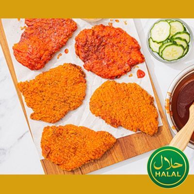 HALAL - HOT AND SPICY Fully Cooked Buttermilk Breaded Chicken Breast