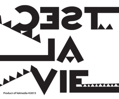 &#39;Ces&#39;t la vie&#39; Paris postcard