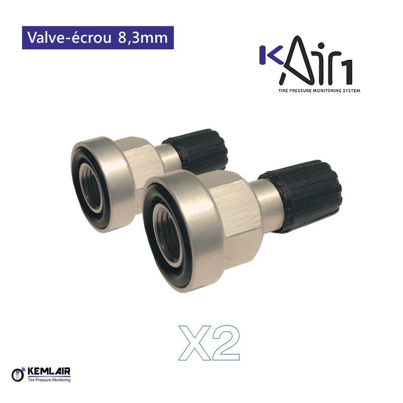 KIT de 2 VALVES-ÉCROUS 8.3MM