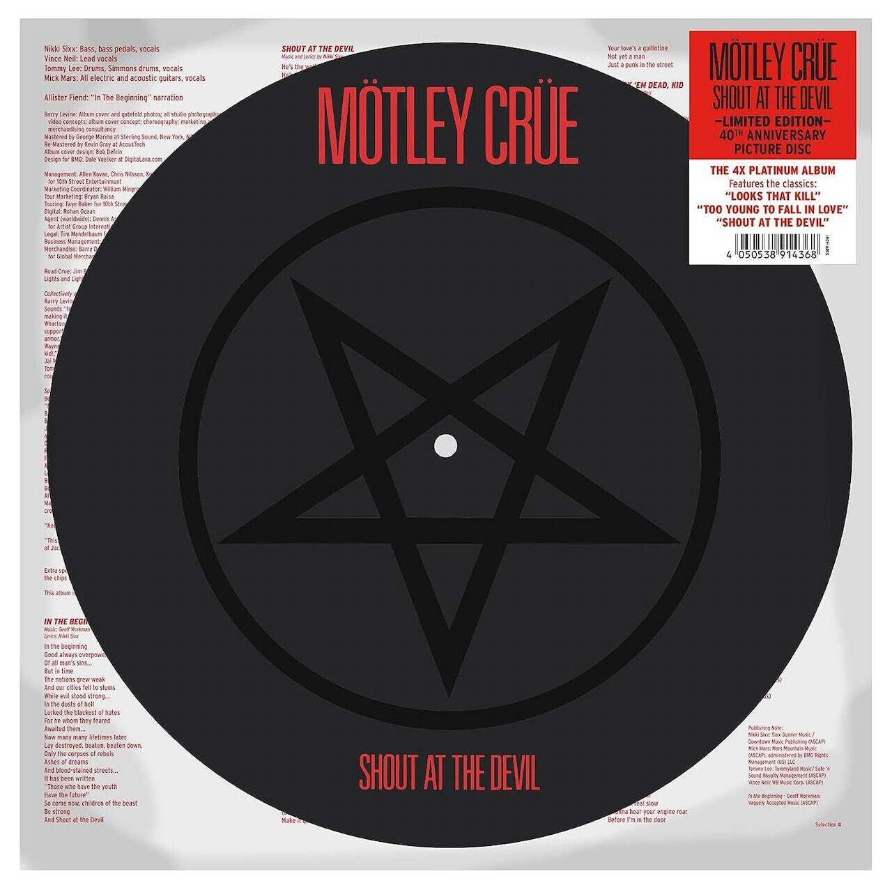 Motley Crue / Shout at the Devil Picture Disc