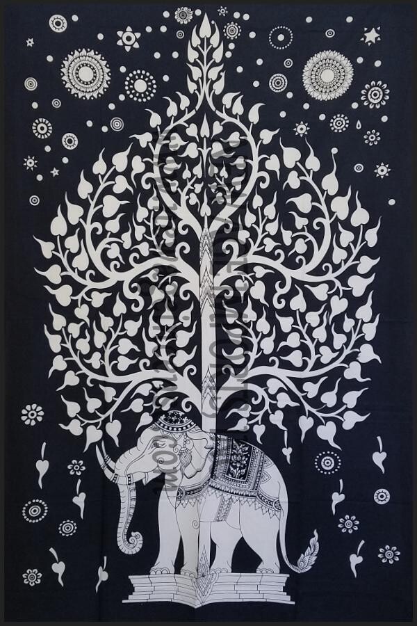 Elephant Tree Tapestry 54x86
