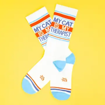 My Cat Is My Therapist Socks