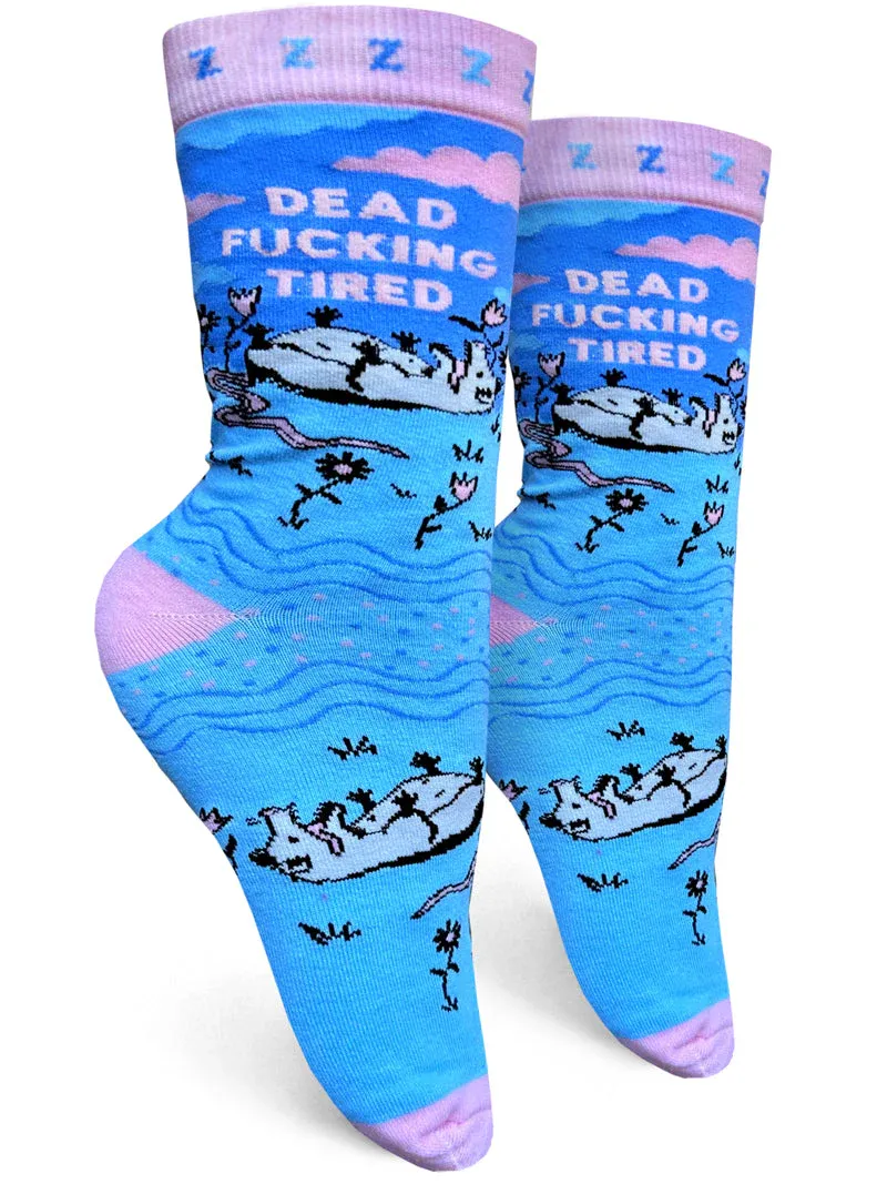 GT Dead Fucking Tired Womens Crew