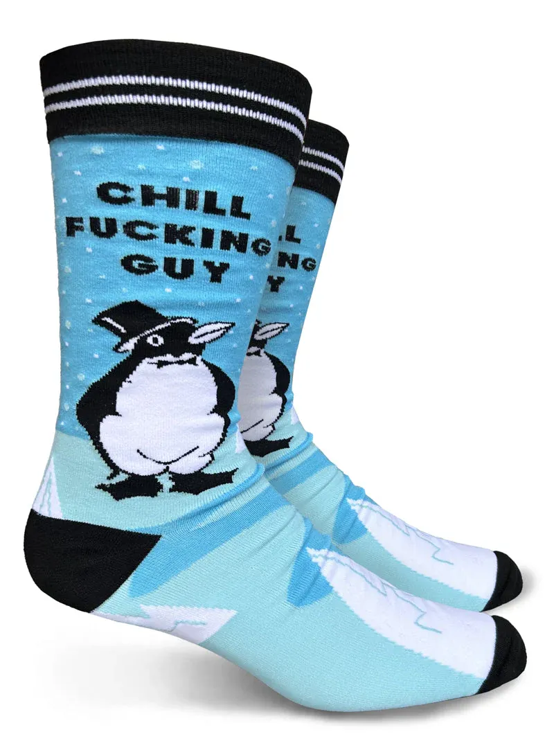 Chill Fucking Guy Mens Socks