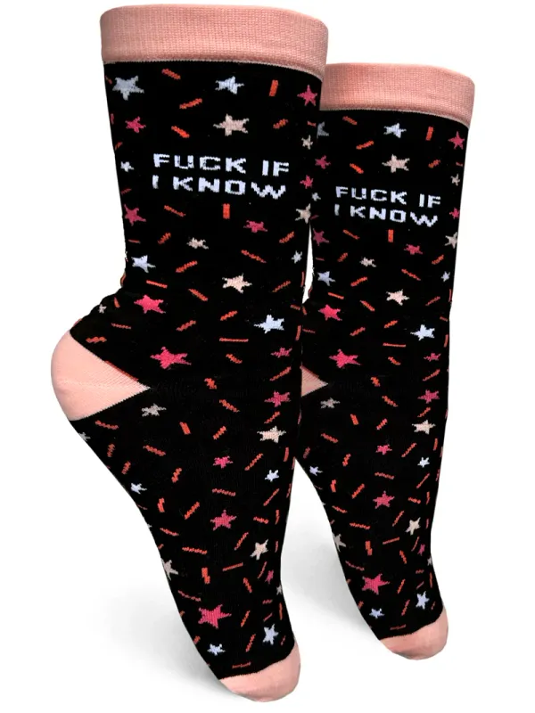 Fuck If I Know Socks