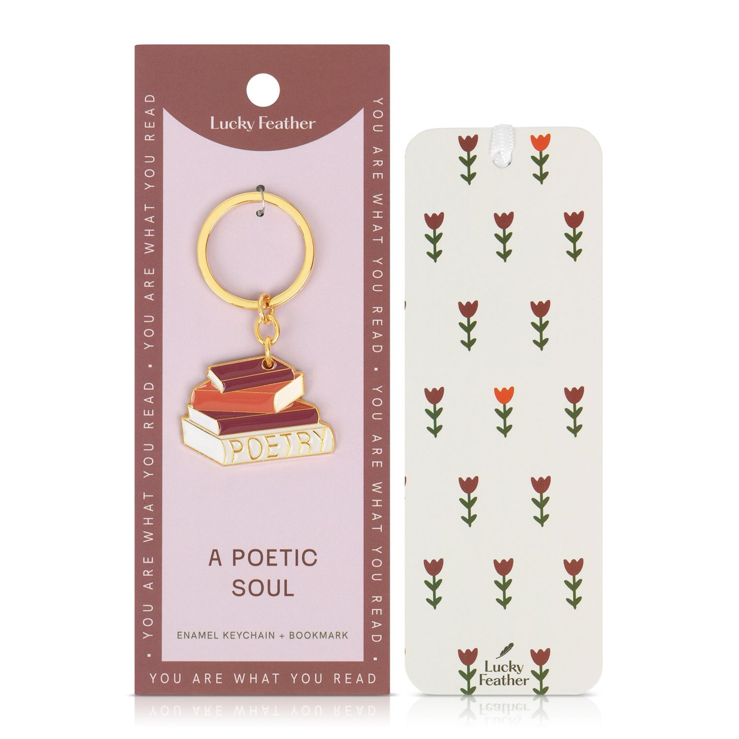 Poetry Bookmark Keychain