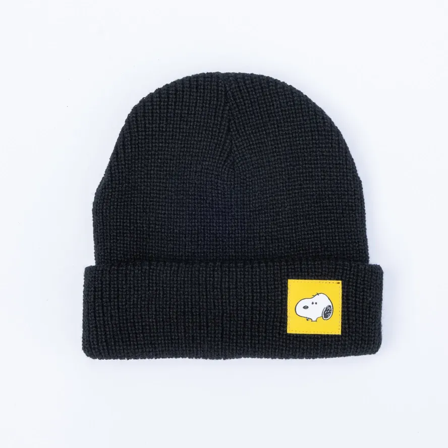 Snoopy Beanie Black