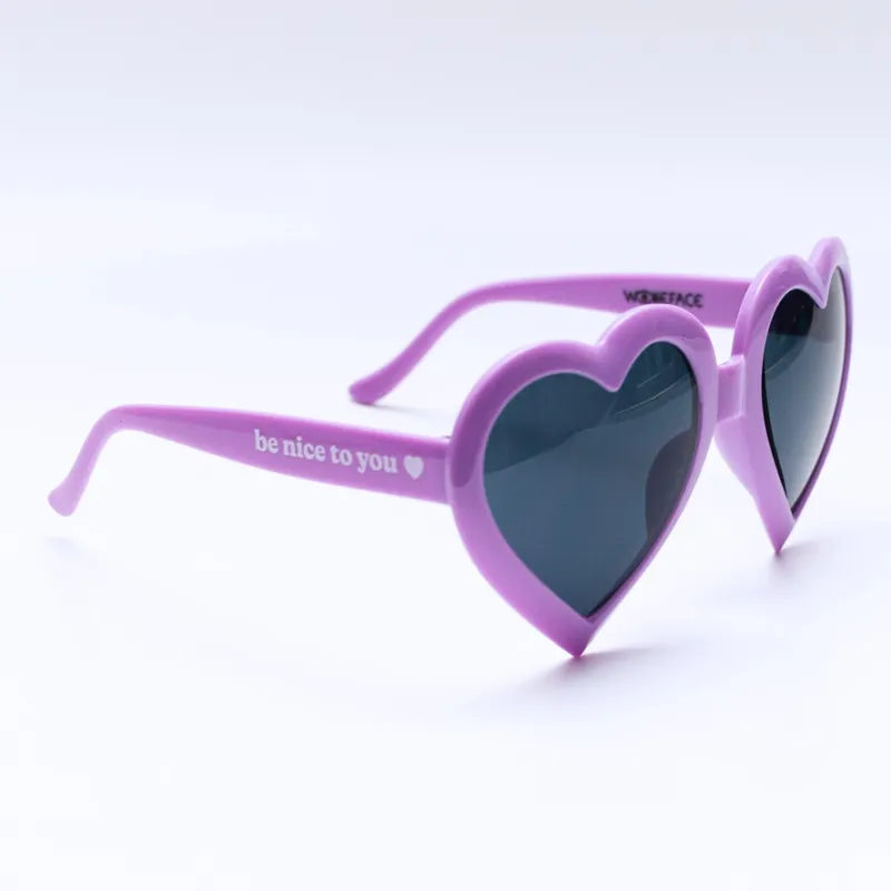 Wokeface Lavender Heart Sunglasses