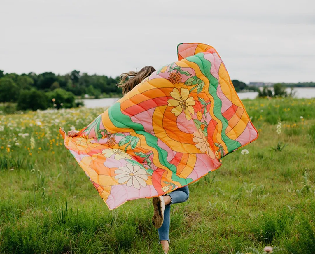 In The Groove Puffy Blanket