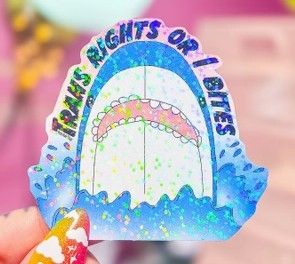 Trans Rights Shark Sticker