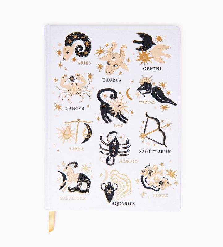 Jumbo Velvet Zodiac Notebook