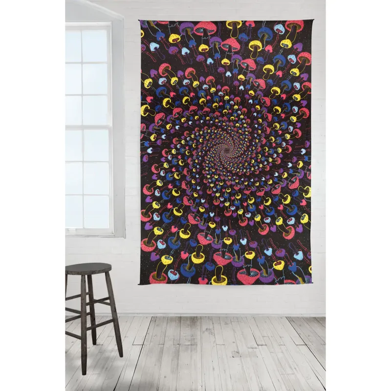 3D Mushroom Spiral Tapestry