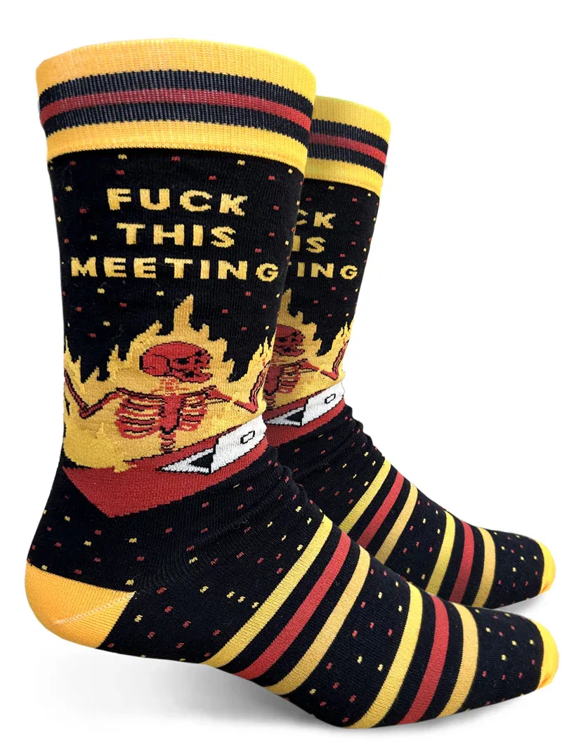 GT Fuck This Meeting Men Crew Socks