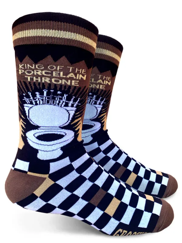 GT King Of Porcelain Throne Mens Socks