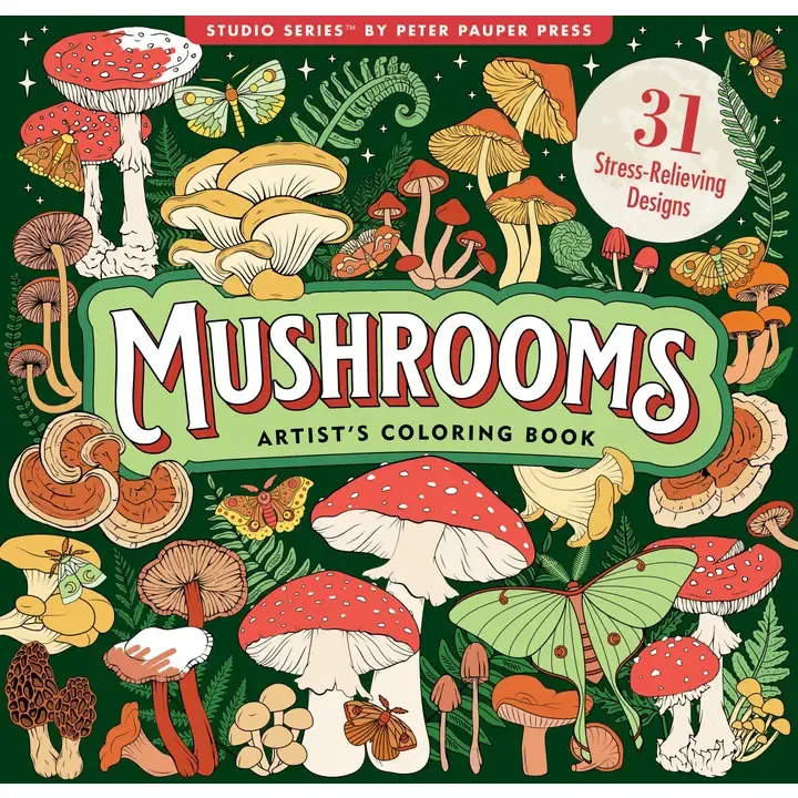 Mushrooms Coloring Book
