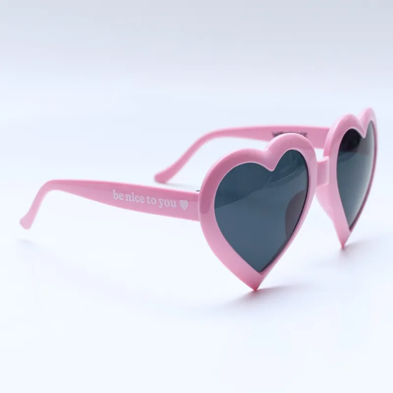 Wokeface Baby Pink Heart Sunglasses