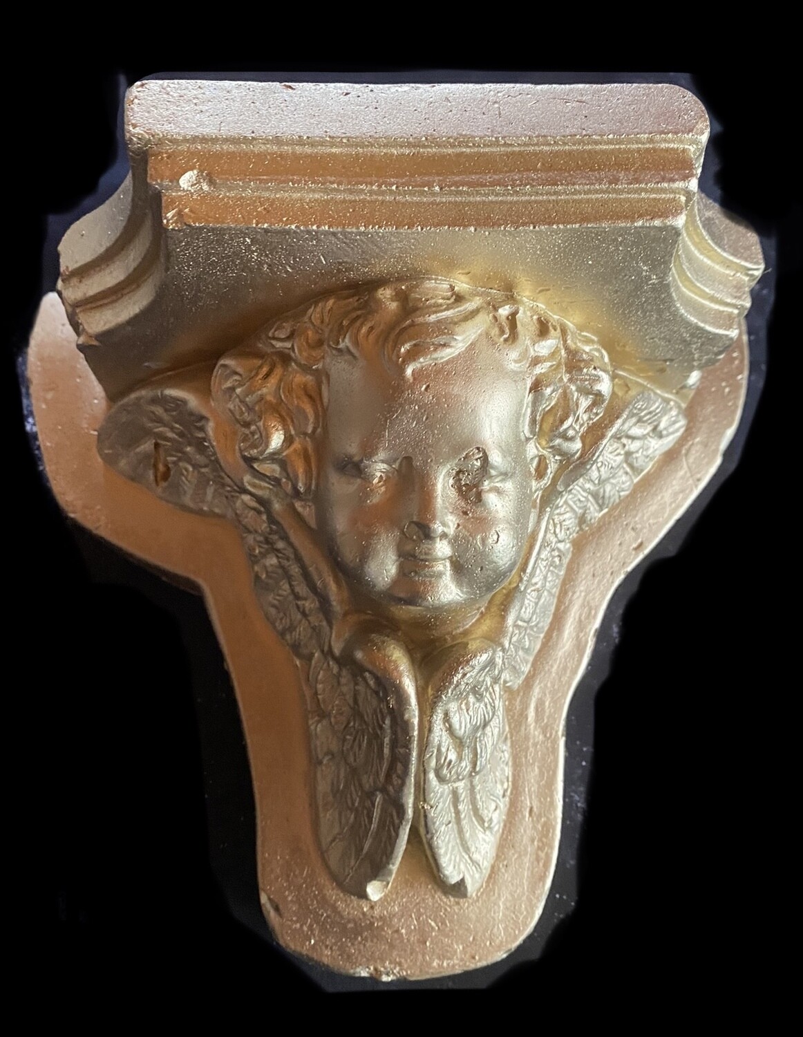 Gold leaf Cherub plaster Corbel