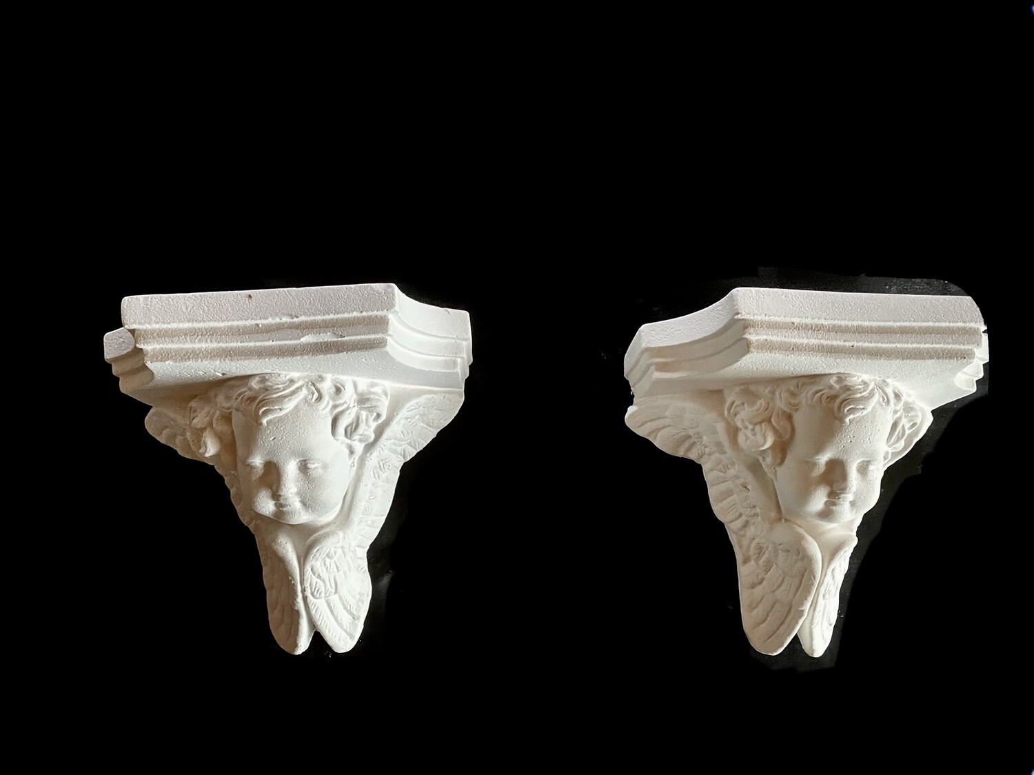 Plaster Cherub Corbel .