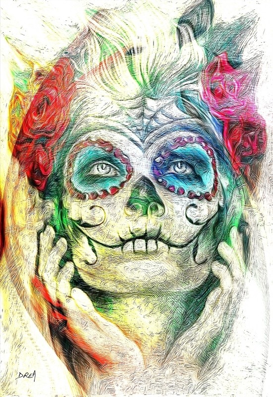 Sugar skull vanity 1