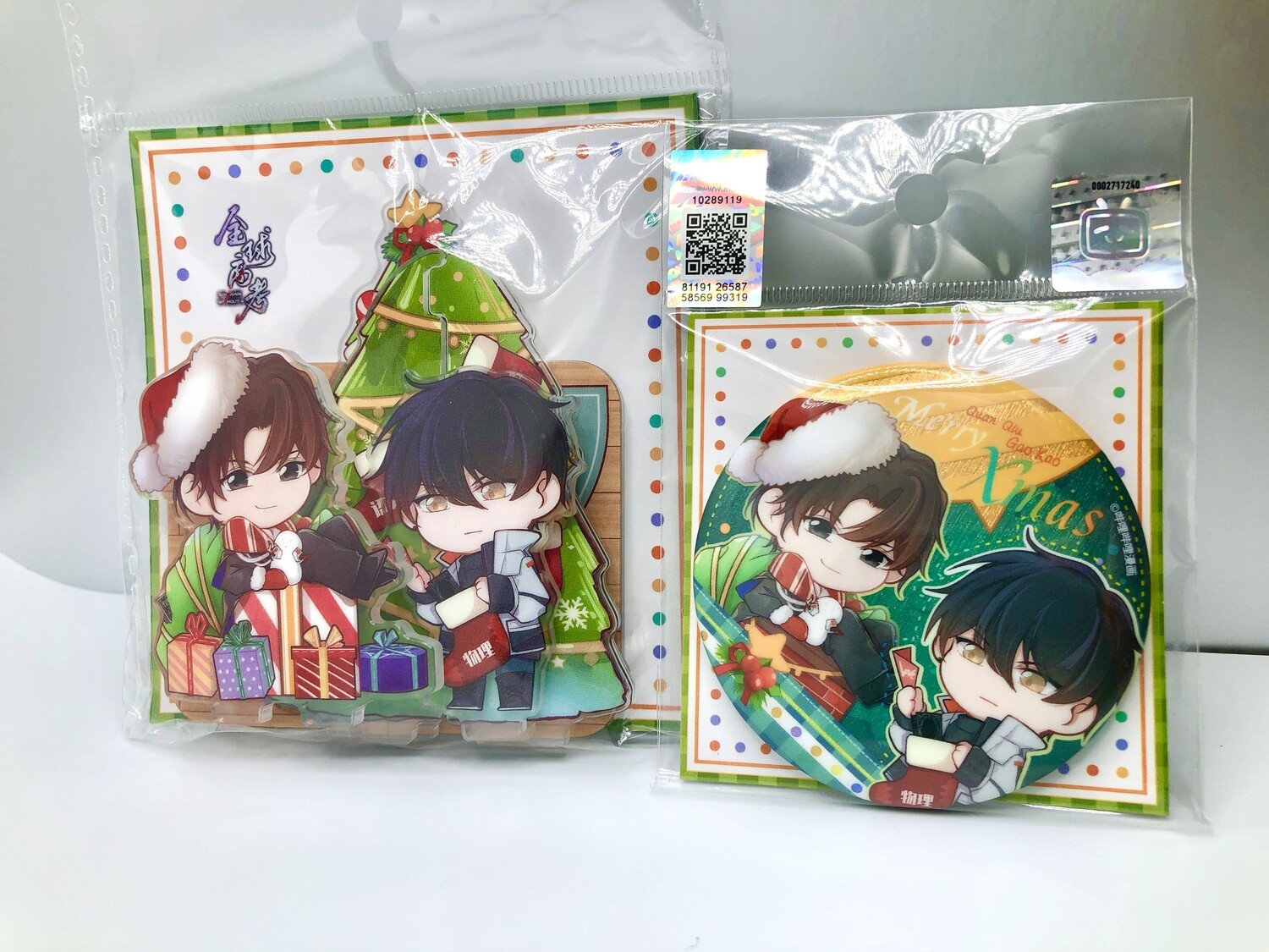 BL | Yaoi : Global Examination Christmas Acrylic Stand &amp; Badge Set