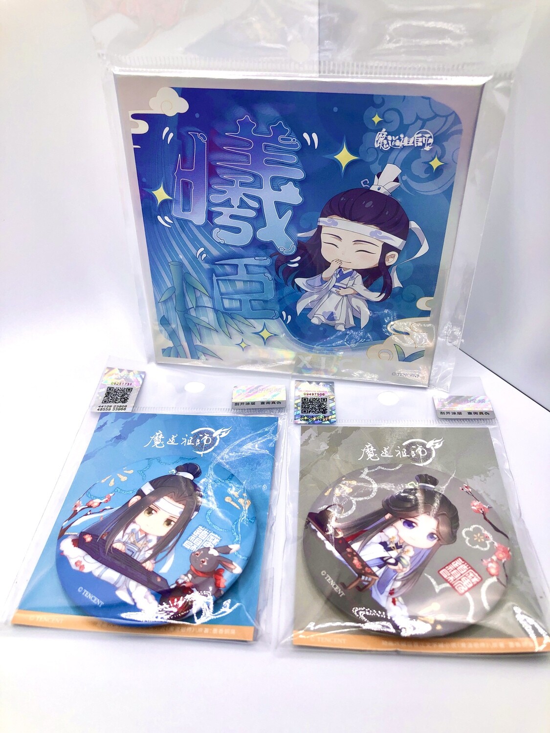 BL | Yaoi : Mo Dao Zu Shi Chibi Mini Artboard &amp; Badge Bundle