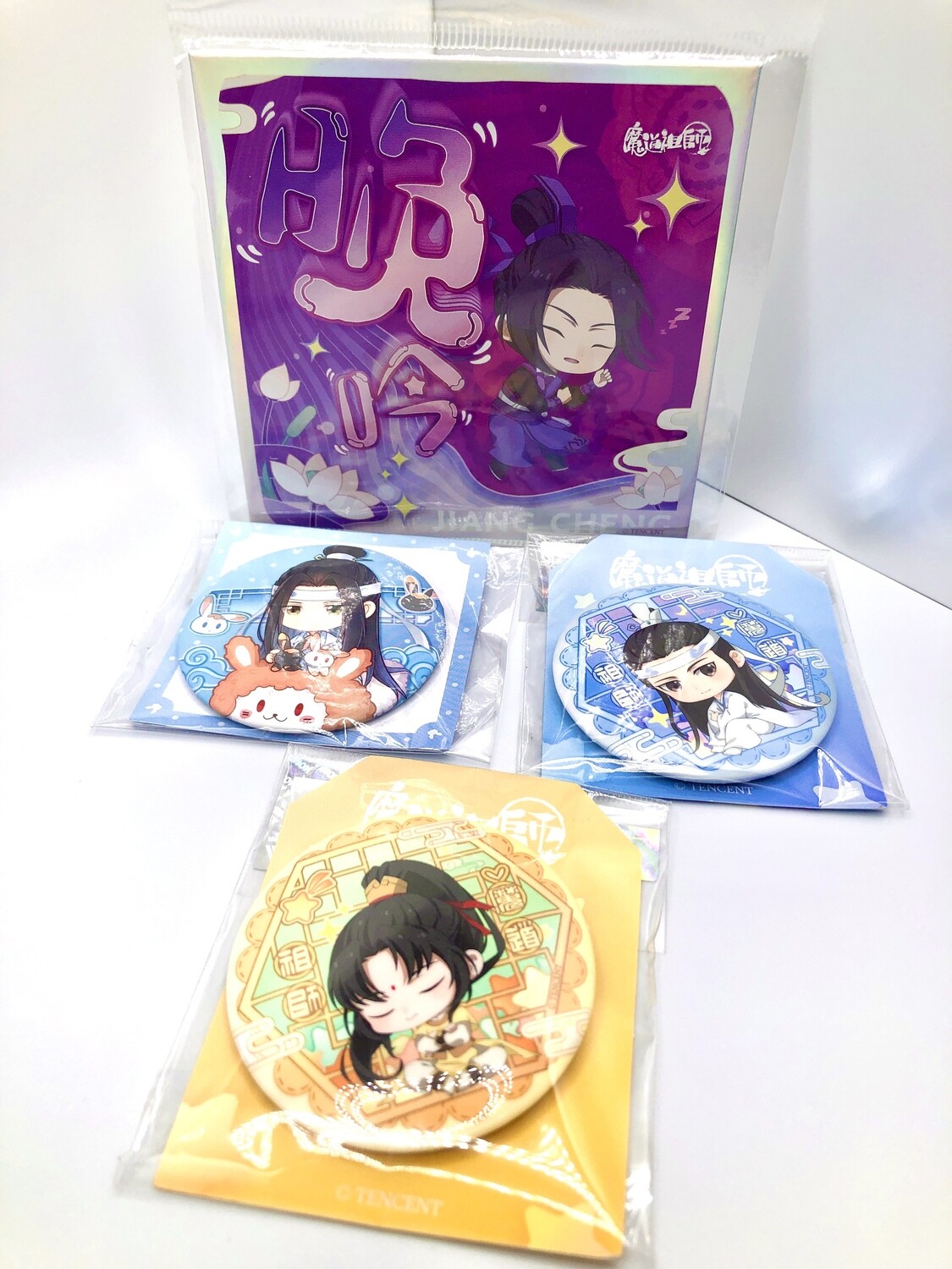 BL | Yaoi : Mo Dao Zu Shi Chibi Mini Artboard &amp; Badge Bundle