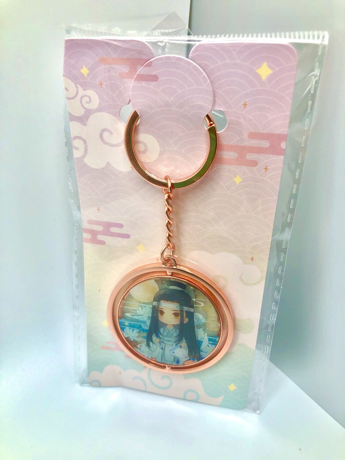 BL | Yaoi : Mo Dao Zu Shi Spinning Metal Double-sided Keychain - Lan Wangji