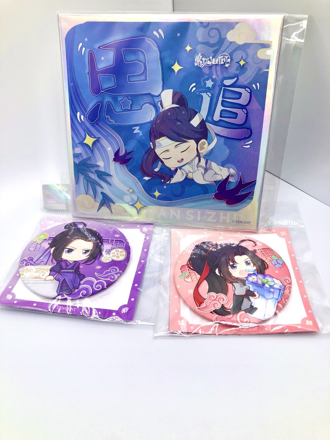 BL | Yaoi : Mo Dao Zu Shi Chibi Mini Artboard &amp; Badge Bundle