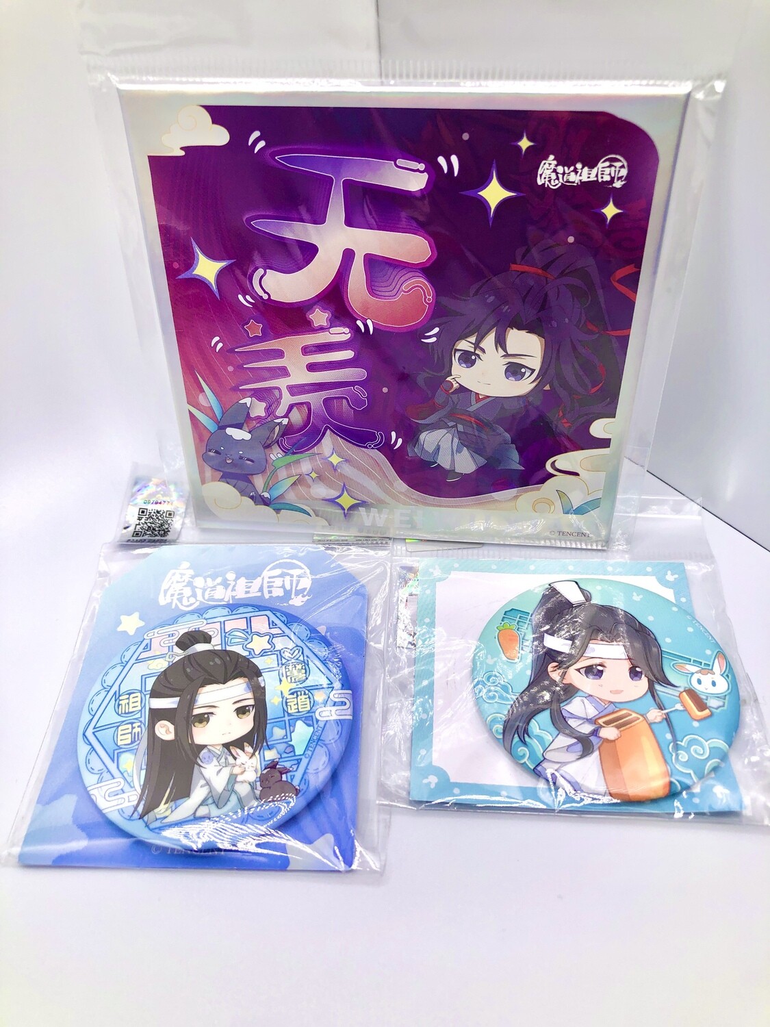 BL | Yaoi : Mo Dao Zu Shi Chibi Mini Artboard &amp; Badge Bundle
