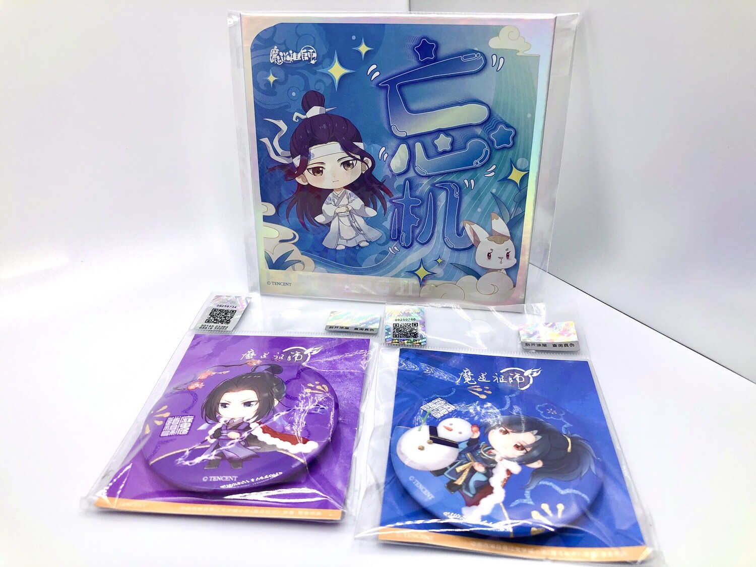 BL | Yaoi : Mo Dao Zu Shi Chibi Mini Artboard &amp; Badge Bundle