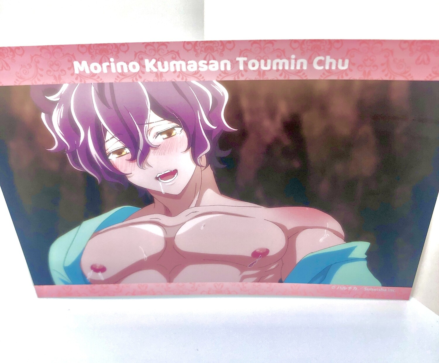 BL | Yaoi : Caressing the Nipples of My Hibernating Bear photo card print