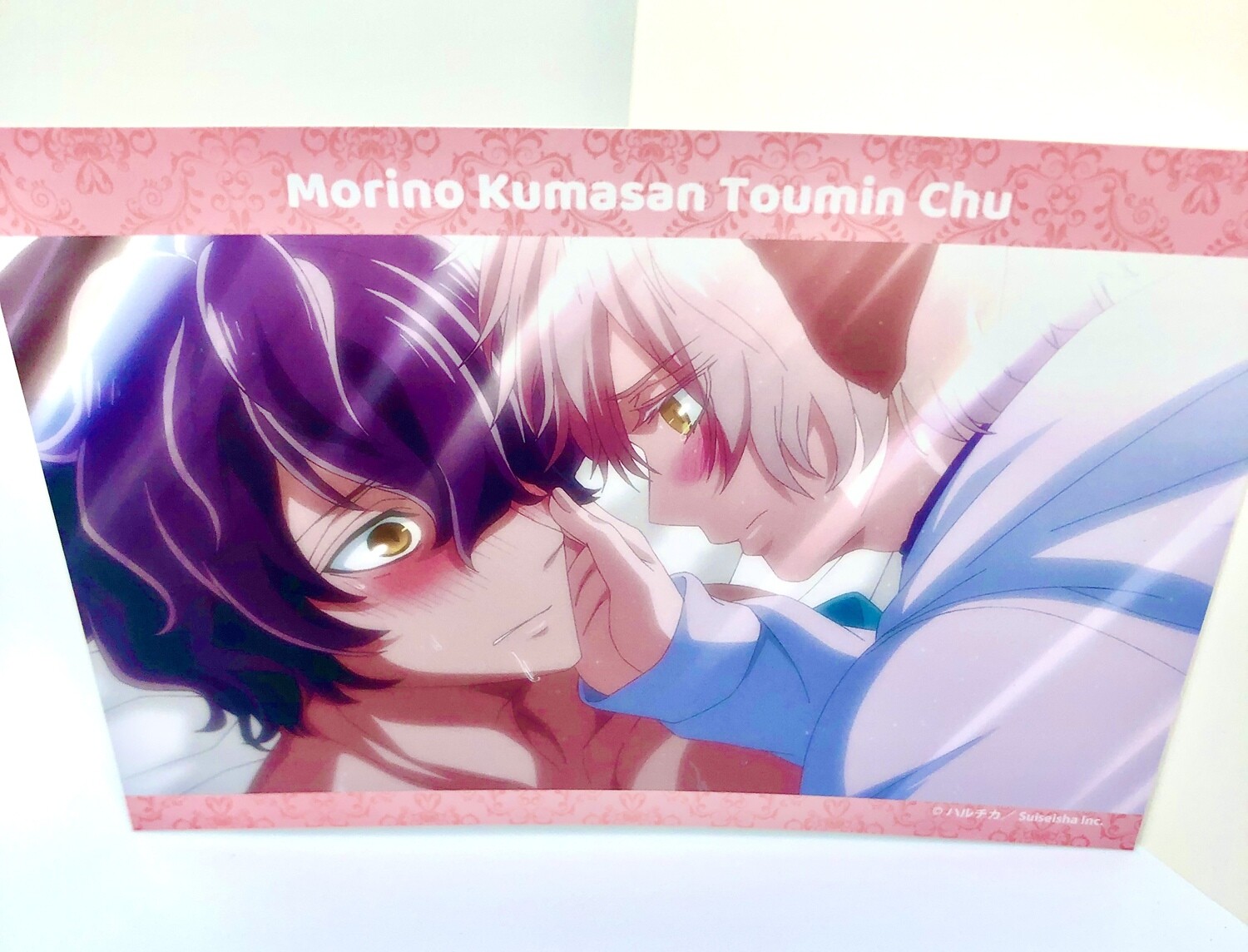 BL | Yaoi : Caressing the Nipples of My Hibernating Bear photo card print