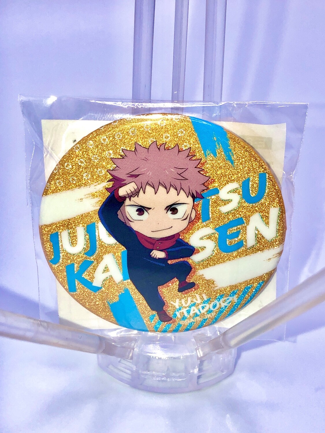 Jujutsu Kaisen: Glitter badge - chibi Yuji