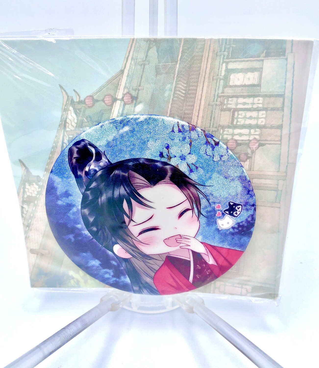 BL | Yaoi : 2HA / The Husky and His White Cat Shizun glitter chibi badge