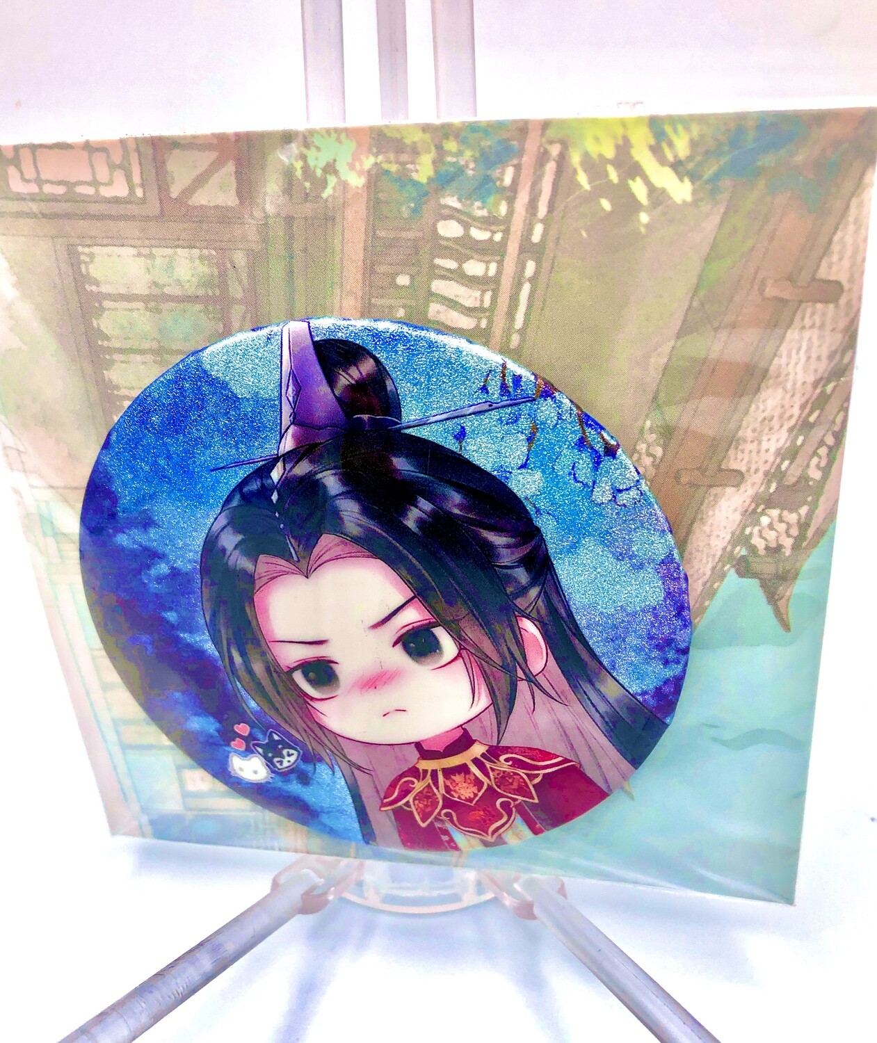 BL | Yaoi : 2HA / The Husky and His White Cat Shizun glitter chibi badge
