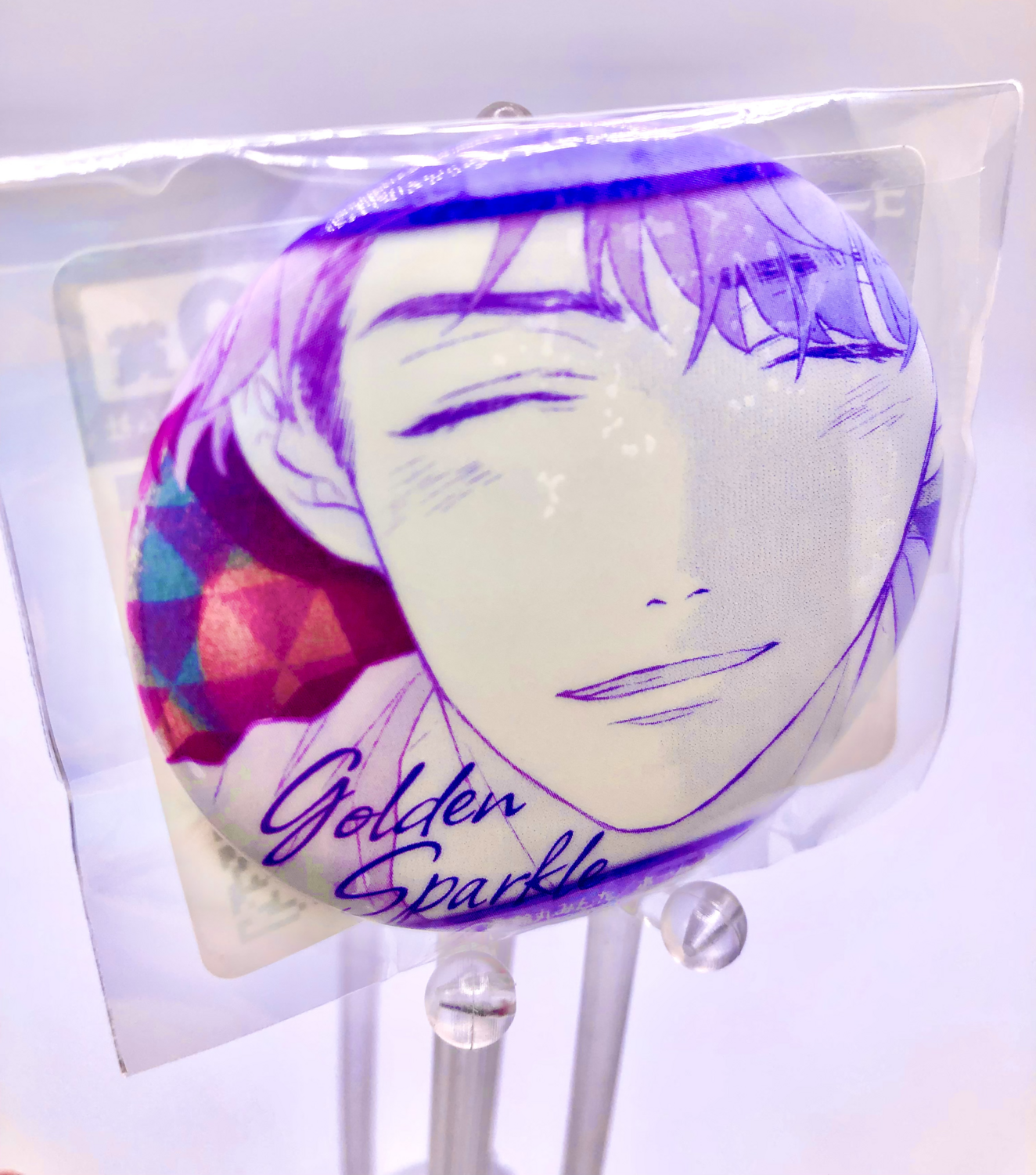 BL | Yaoi : Golden Sparkle Hologram badge